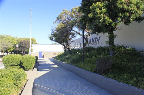 Empty walkway at Majestic Way